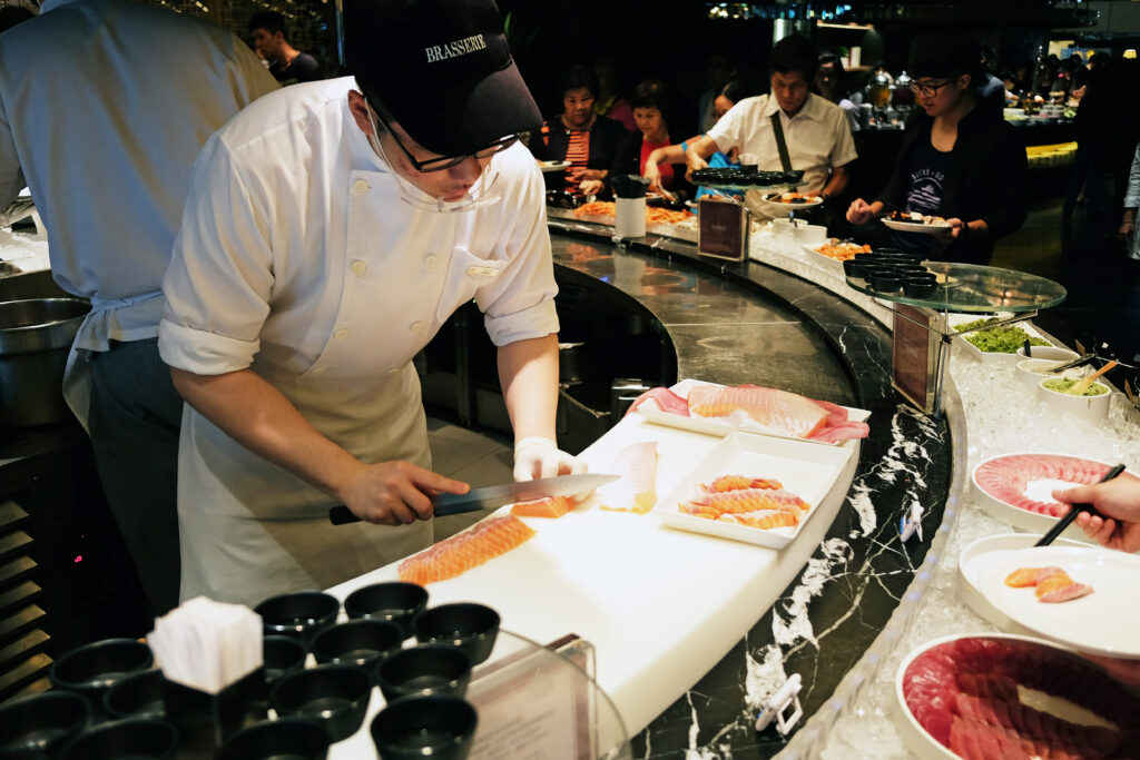 台北晶華酒店栢麗廳海鮮料理台