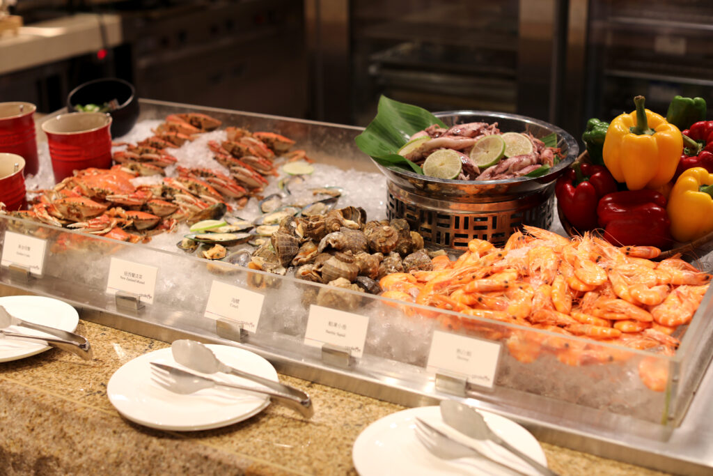 台北美福大飯店彩匯自助餐廳，海鮮取餐區