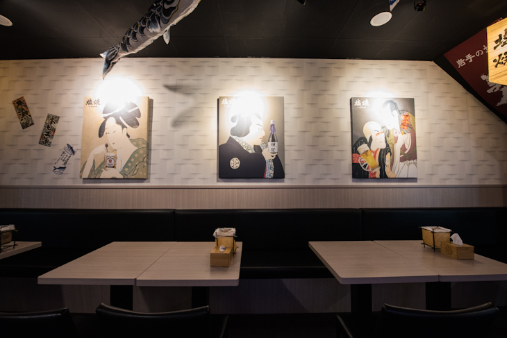情人節吃串燒推薦，台南塩燒 しおやき 居酒屋用餐區
