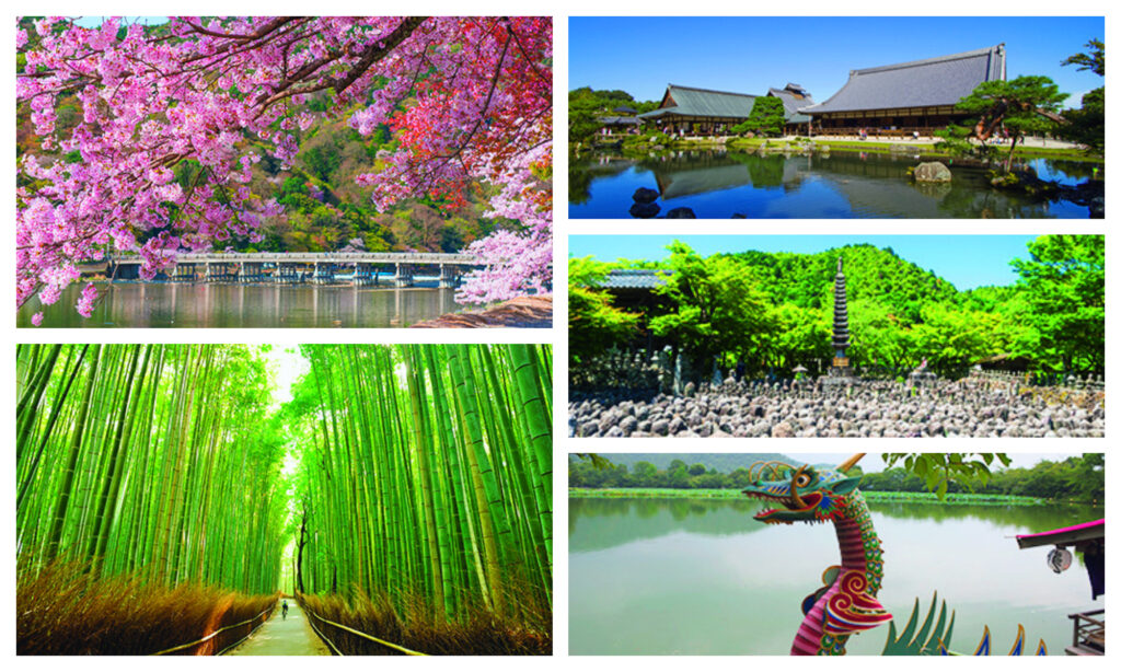 日本嵐山旅遊渡月橋、竹林之道、天龍寺、化野念佛寺、大本山大覺寺