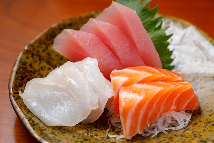 台北君悅酒店 彩日本料理的生魚片