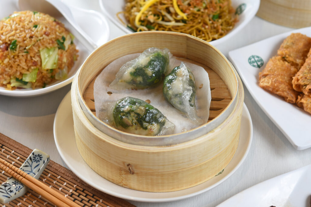 添好運 鮮蝦菠菜餃也頗有人氣