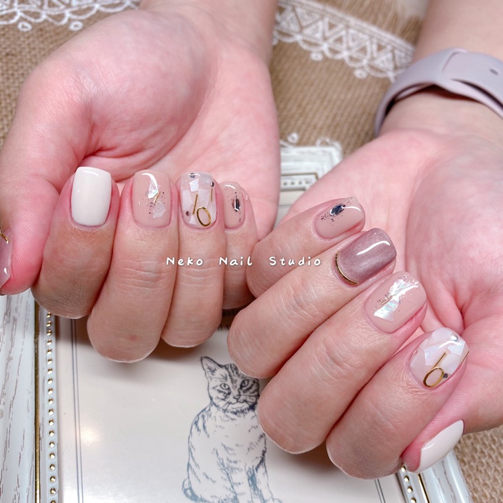 大安區美甲 推薦：Neko Nail Studio 貓加美甲裸色美甲