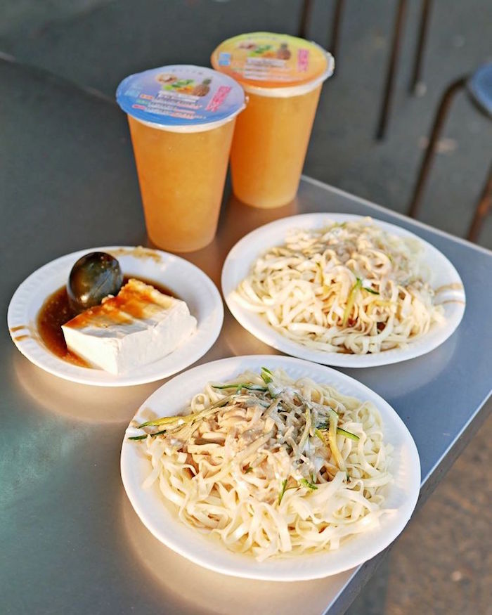 涼麵、四味果汁