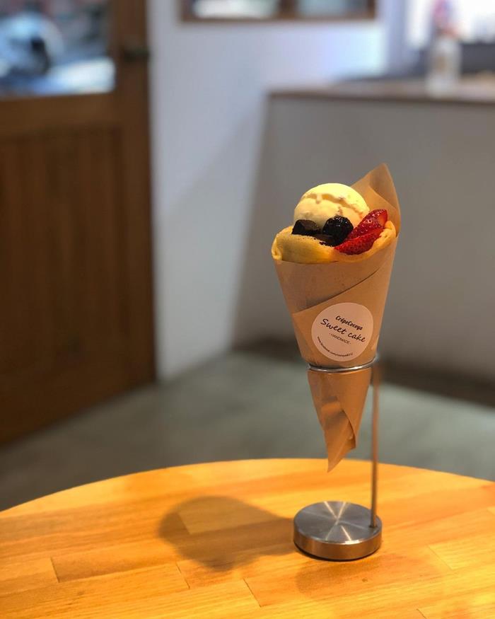 水果口味的可麗餅是這家店的特色