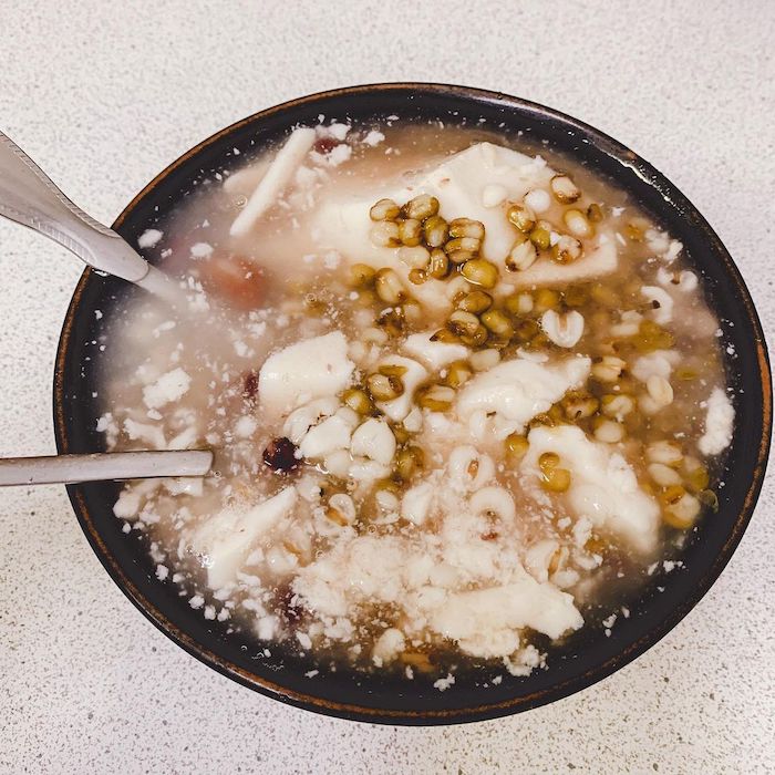 豆花，綠豆，薏仁