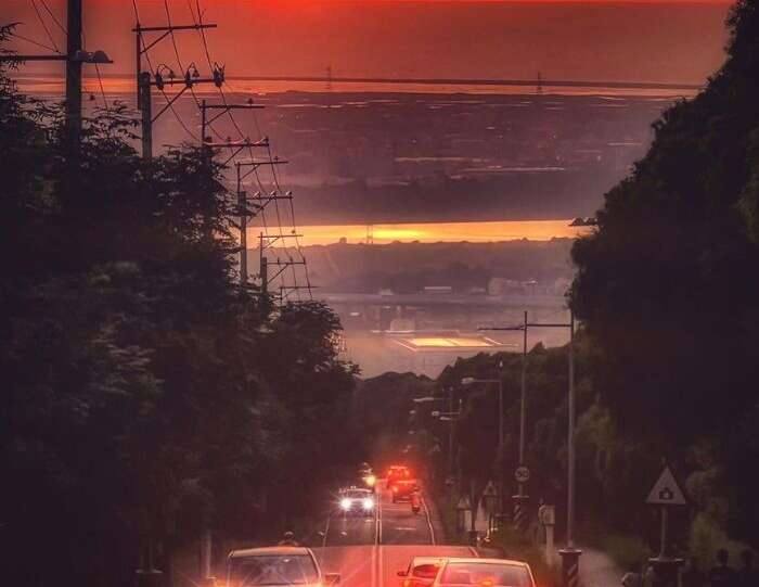 大肚藍色公路